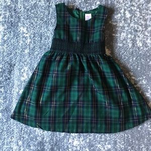 Green plaid dress
